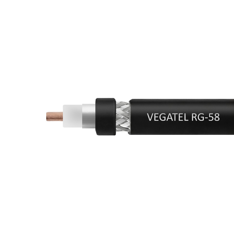 Кабель RG-58 A/U VEGATEL 50 Ом коаксиальный PVC