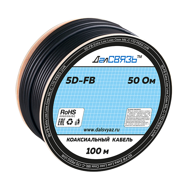 Кабель коаксиальный 5D-FB CU PVC (черный)