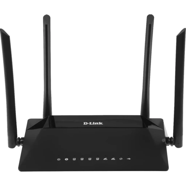 Wi-Fi роутер D-Link DIR-853/URU/R3A,  Wi-Fi 5,  AC1200,  2.4/5ГГц, 4 LAN,  1xUSB, черный