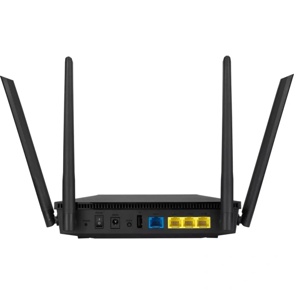 Wi-Fi роутер ASUS RT-AX1800U,  Wi-Fi 6,  AX1800,  2.4/5ГГц, 3 LAN,  1xUSB, черный
