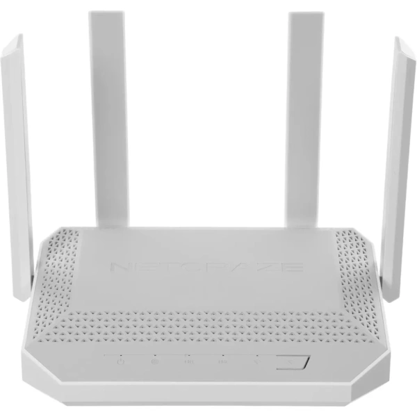 Wi-Fi роутер KEENETIC Netcraze Giga,  Wi-Fi 6,  AX3000,  2.4/5ГГц, 4 LAN,  1 WAN/LAN, 1xUSB, 1xSFP, белый [nc-1012]