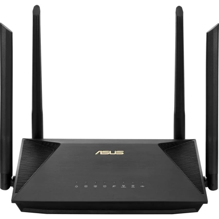 Wi-Fi роутер ASUS RT-AX53U,  Wi-Fi 6,  AX1800,  2.4/5ГГц, 3 LAN,  1xUSB, черный