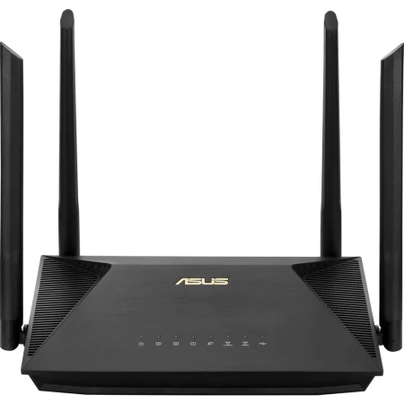 Wi-Fi роутер ASUS RT-AX1800U,  Wi-Fi 6,  AX1800,  2.4/5ГГц, 3 LAN,  1xUSB, черный
