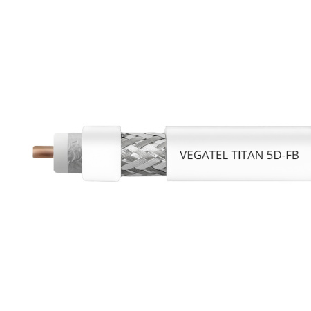 Кабельная сборка 5D/FB (N-male - SMA-male) (Titan, белый) 5 м