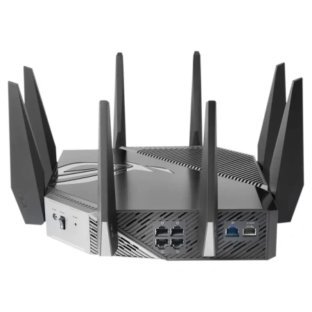Wi-Fi роутер ASUS GT-AXE11000,  Wi-Fi 6,  AXE11000,  2.4/5/6ГГц, 4 LAN,  1 WAN/LAN, черный