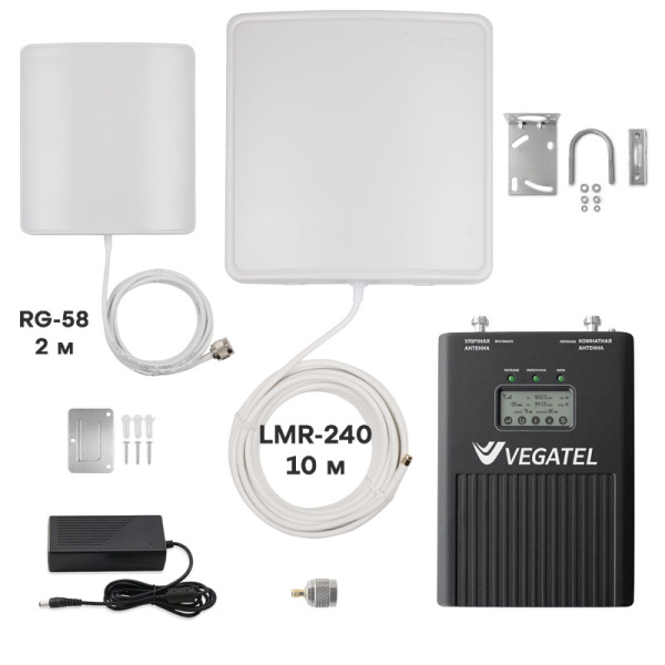 VEGATEL VT3-900L-kit (дом, LED) очень мощный усилитель сотовой связи
