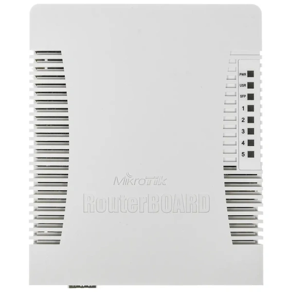 Роутер MIKROTIK hEX PoE,  4 LAN,  1xUSB, 1xSFP, белый [rb960pgs]