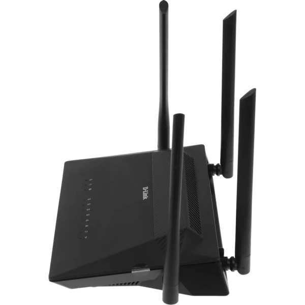 Wi-Fi роутер D-Link DSL-245GR/R1A,  Wi-Fi 5,  AC1200,  2.4/5ГГц, 4 LAN,  1xUSB, VDSL2/ADSL2+, черный