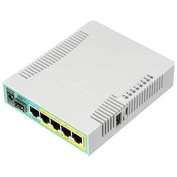 Роутер MIKROTIK hEX PoE,  4 LAN,  1xUSB, 1xSFP, белый [rb960pgs]